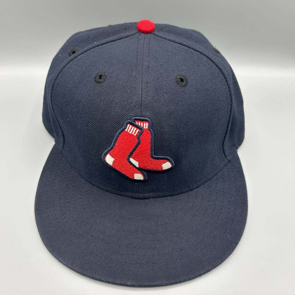 Boston Red Sox Hat Men 7 Navy Embroidered 59Fifty New Era Fitted Cap‎